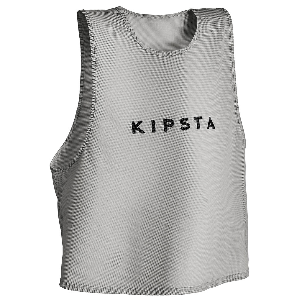 Áo bib tập luyện cho người lớn Xám DECATHLON KIPSTA mã 8526948