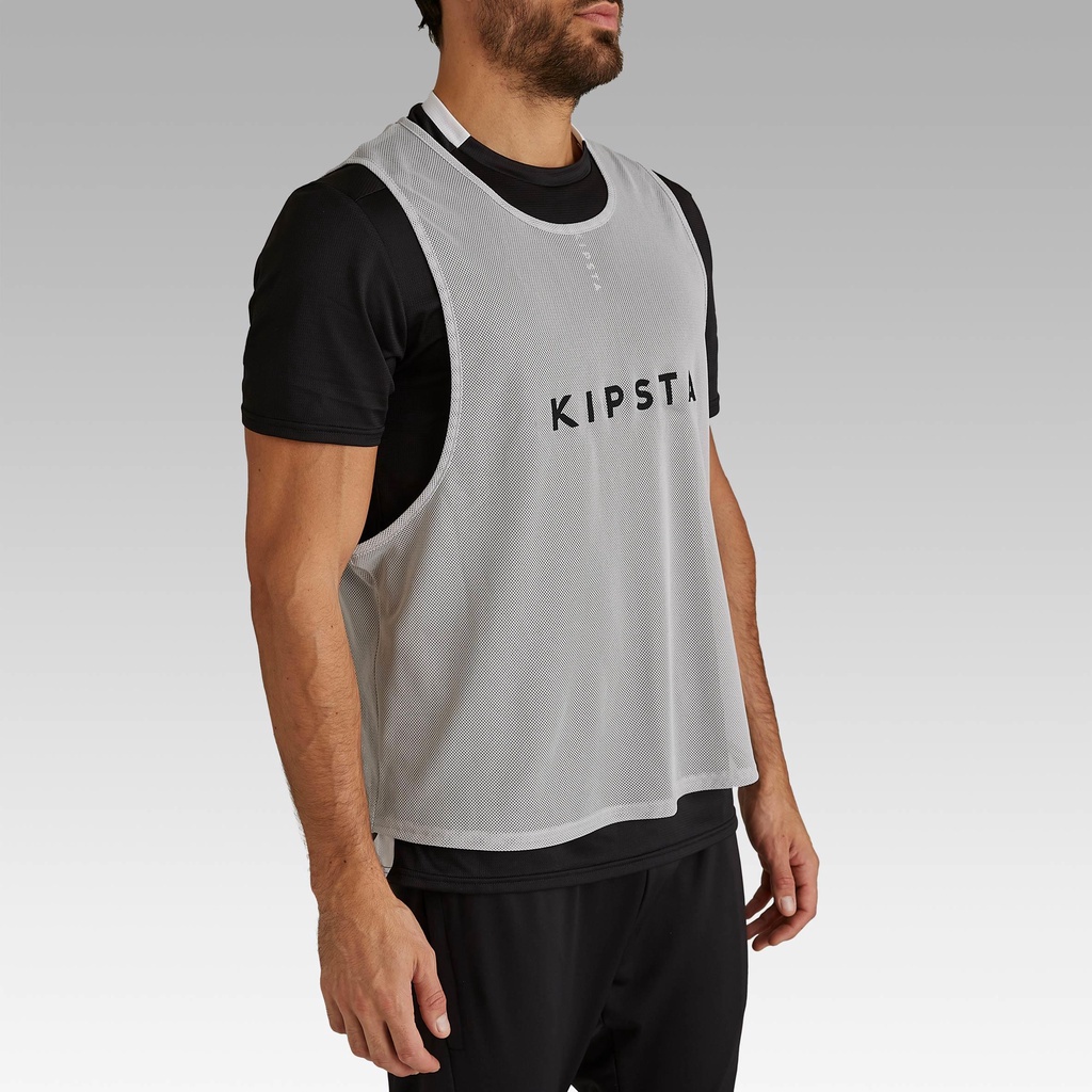 Áo bib tập luyện cho người lớn Xám DECATHLON KIPSTA mã 8526948