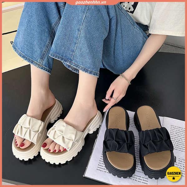Dép sandal nữ đế cao dép đi biển nữ thoáng khí đi ra ngoài mùa hè dép sandal nữ
