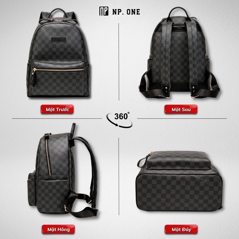 Balo lv caro Da PU Cao Cấp Thời Trang Nam Nữ chống thấm nước, độ bền cao, kiểu dáng trẻ trung