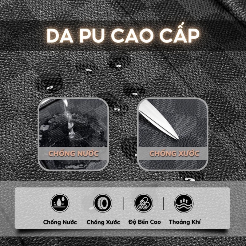 Balo lv caro Da PU Cao Cấp Thời Trang Nam Nữ chống thấm nước, độ bền cao, kiểu dáng trẻ trung