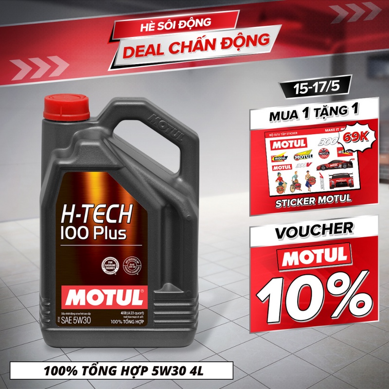 Dầu nhớt xe ô tô MOTUL H-TECH 100 PLUS 5W30 4L