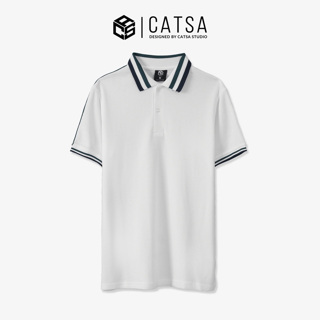 Áo thun POLO nam cổ bẻ vải cá sấu Cotton kháng khuẩn, chống nhăn, thoáng mát - CATSA ATP326 - 327