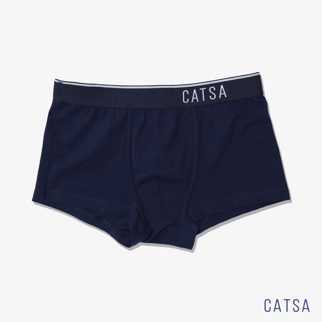 Quần Boxer nam CATSA dáng Trunk vải thun cotton tự nhiên 100% thoáng khí co giãn thấm hút QBX023 - 24 - 25