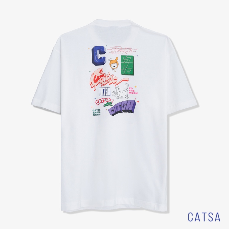 Áo thun cổ tròn in họa tiết cao cấp Multiple CATSA chất vải mềm, dày dặn, thoáng khí ATN334 - ATN337