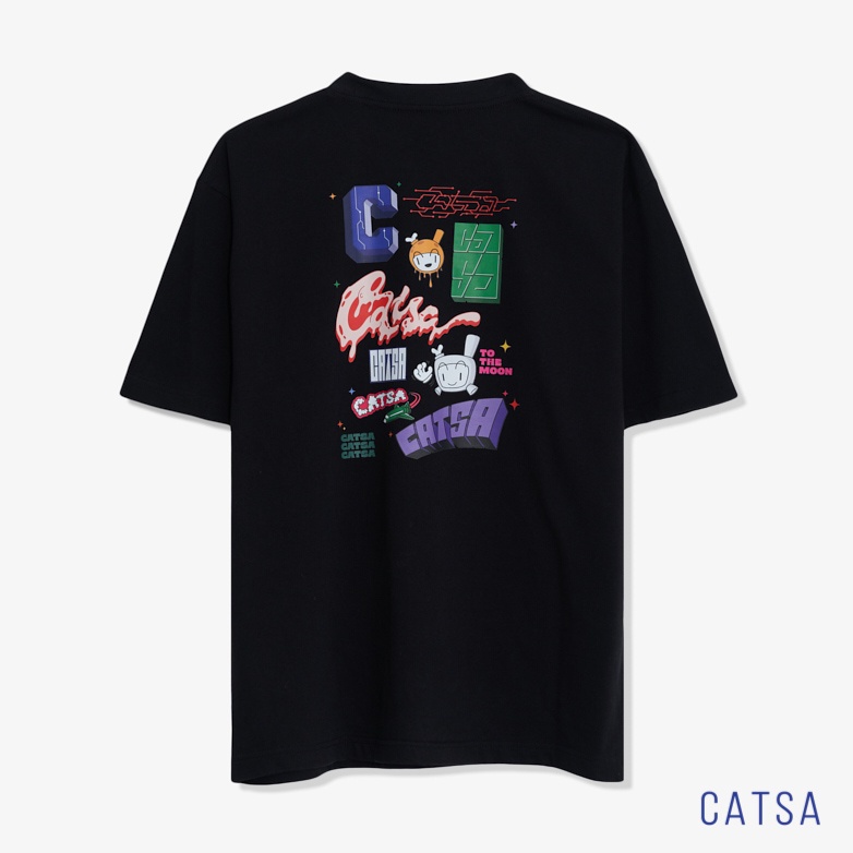 Áo thun cổ tròn in họa tiết cao cấp Multiple CATSA chất vải mềm, dày dặn, thoáng khí ATN334 - ATN337