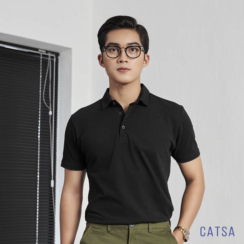 Áo thun polo nhiều màu CATSA 100% cotton thoáng mát, thấm hút mồ hôi ATP205 - 208 - 211 - 215 - 213 - 219