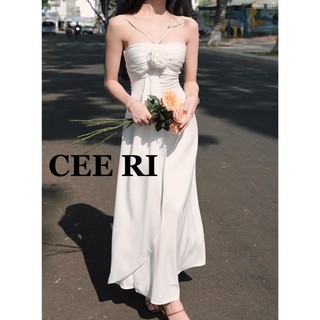 Đầm lụa ý đính hoa dáng dài ( Ảnh Chính Chủ - CEE RI )