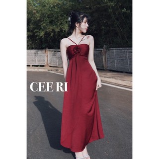 Đầm lụa ý đính hoa dáng dài ( Ảnh Chính Chủ - CEE RI )