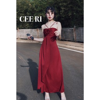 Đầm lụa ý đính hoa dáng dài ( Ảnh Chính Chủ - CEE RI )