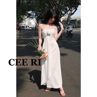 Đầm lụa ý đính hoa dáng dài ( Ảnh Chính Chủ - CEE RI )