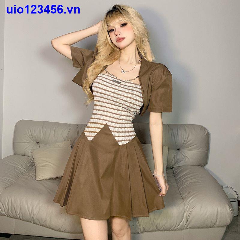 Đầm Ống Ôm Eo Ghép Nối Họa Tiết Caro Ngọt Ngào Và Mát Mẻ Cho Nữ