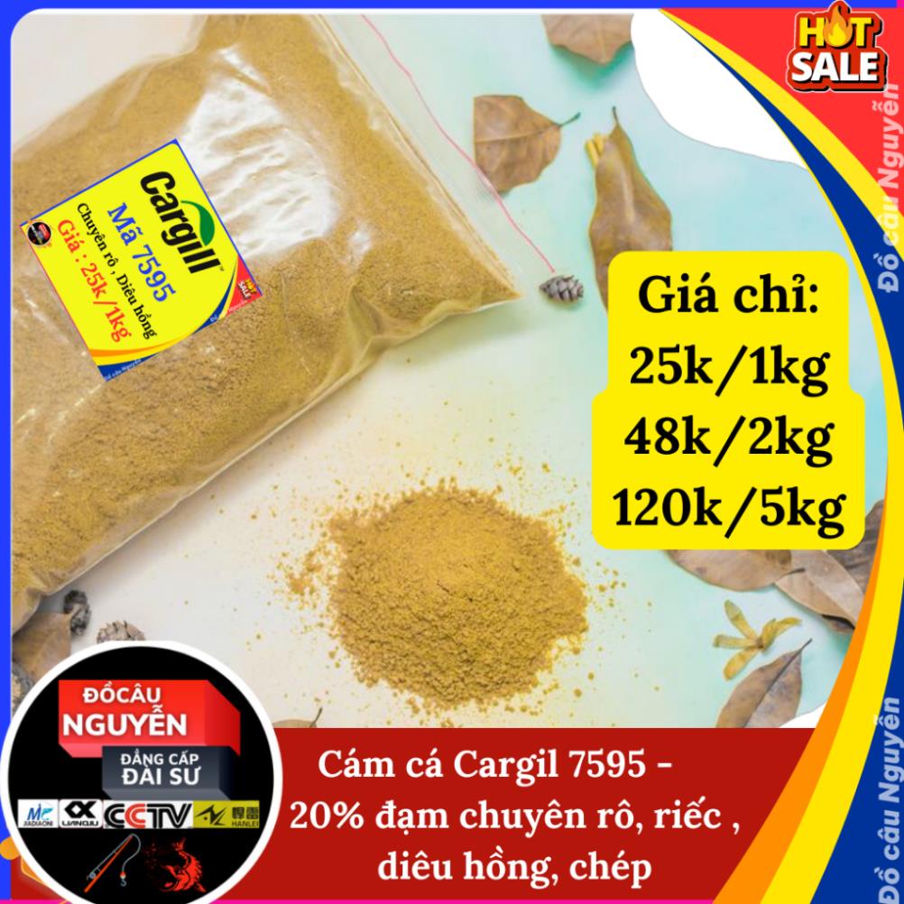 (1kg) Cám câu cá cargill 7924 đạm và 7595 20% đạm  câu cá rô , chép , trắm, trôi dịch vụ tự nhiên