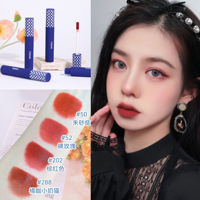 Son Kem Màu Lì Chống Nước Chống Mồ Hôi Không Dính Cốc Không Phai Màu Hiệu Novo