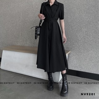Váy dáng suông buộc eo (V9201)