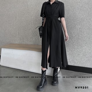 Váy dáng suông buộc eo (V9201)