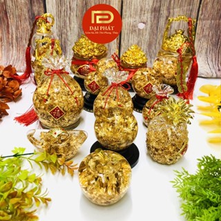 Bát Tụ Bảo, Túi Tiền Kim Bảo ĐẠI PHÁT, Hũ Vàng Lá, Hồ Lô Vàng, Vật Phẩm đặt trên Ban Thần Tài