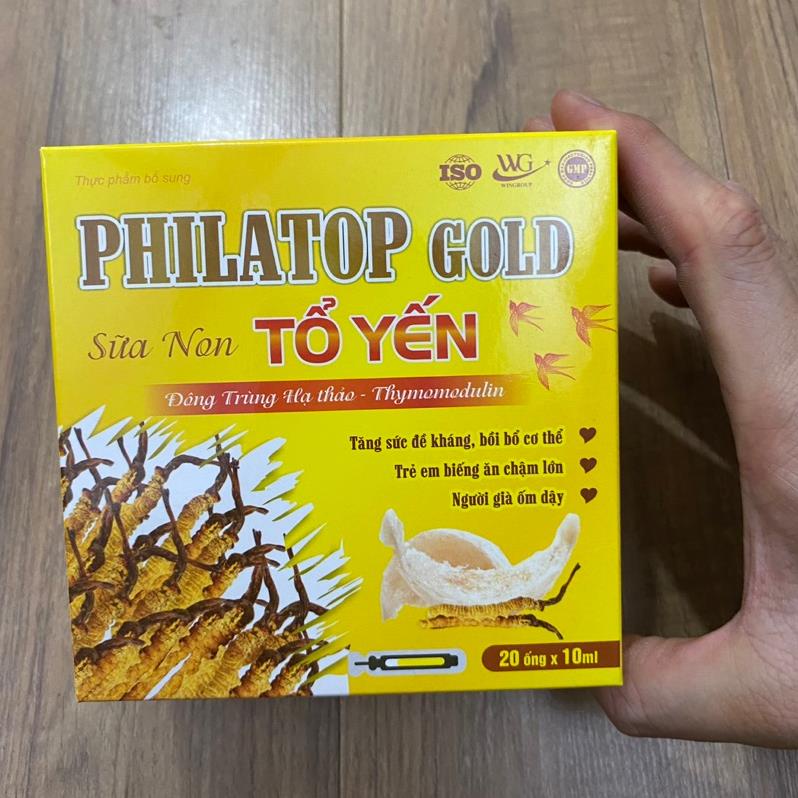 Hộp 20 ống Philatop yến sào sữa non giúp bồi bổ cơ thể tăng cường tiêu hóa cho trẻ còi xương biếng ăn chậm lớn