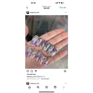 Giấy nhún tone Đài làm vân đá, ẩn móng Nails