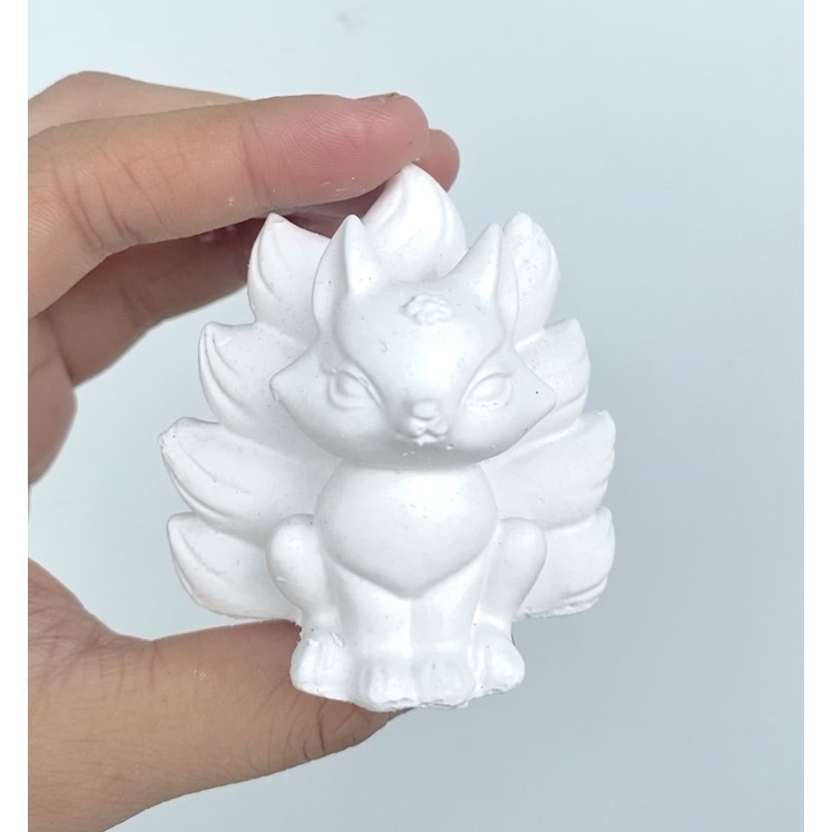 Tượng thạch cao tô màu size mini hồ ly cao cấp