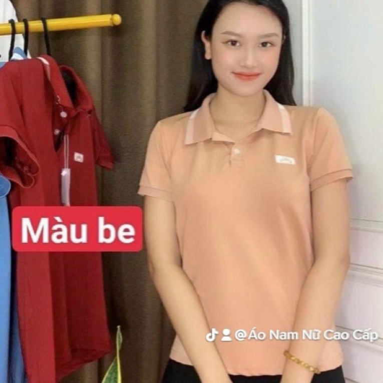 Áo Polo Unisex Nữ chất cotton , co dãn 4 chiều ,thấm hút mồ hôi