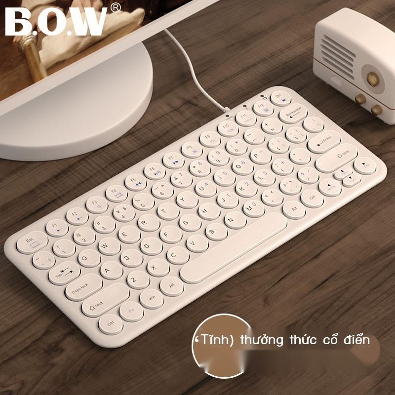 (Mới về)BOW Hangshi máy tính xách tay tắt tiếng bàn phím không dây máy tính để bàn văn phòng chuyên dụng gõ sô cô la bên