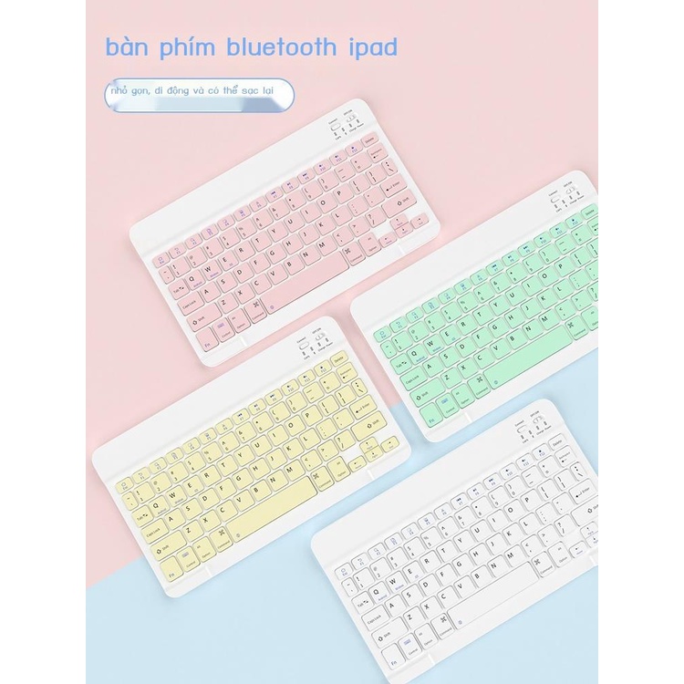 (Giá Hủy Diệt)Bàn phím bluetooth không dây có thể sạc lại tắt tiếng mini siêu mỏng thích hợp cho Apple ipad bàn phím máy