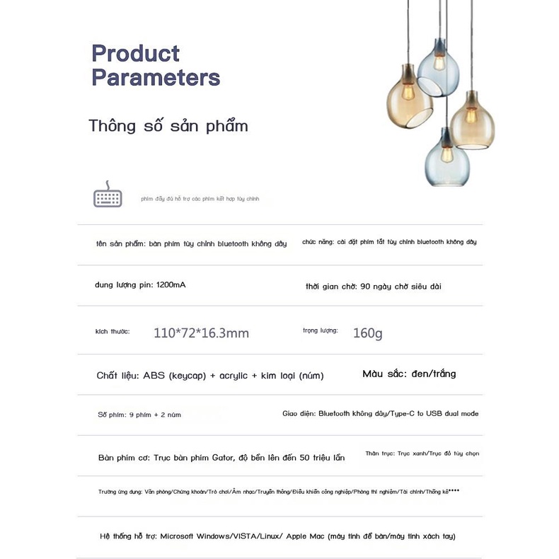 Bàn phím lập trình vĩ mô 9 phím 3 núm Bluetooth không dây có dây chế độ kép một tay ps vẽ kho phím tắt vă