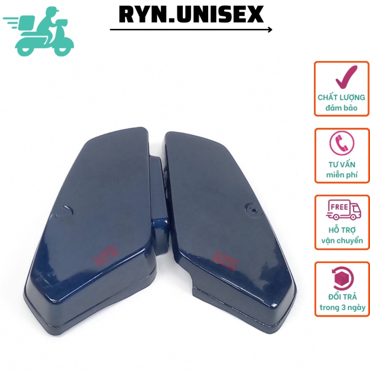 Cặp cốp hông màu xanh mực cho xe Cub 82 nhựa đài loan,chính hãng SP001712 RYN.Unisex