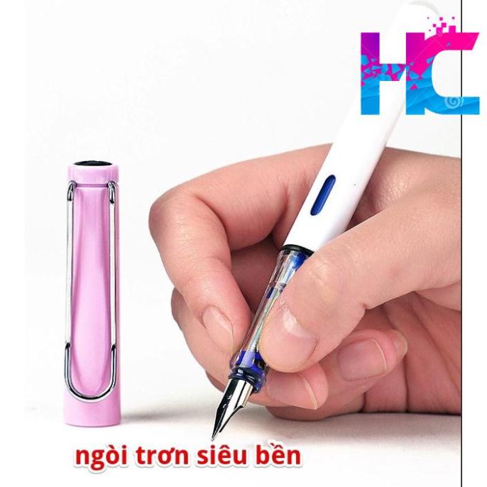 Bút máy - Bút mực Tẩy xóa được, Ngòi kim tinh - Tặng kèm pittong bơm mực thường - hang_chuan