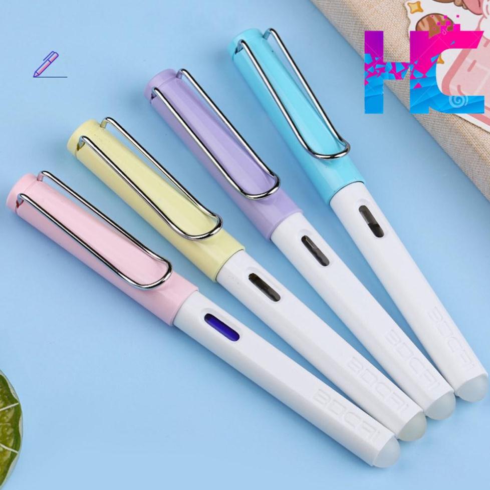 Bút máy - Bút mực Tẩy xóa được, Ngòi kim tinh - Tặng kèm pittong bơm mực thường - hang_chuan