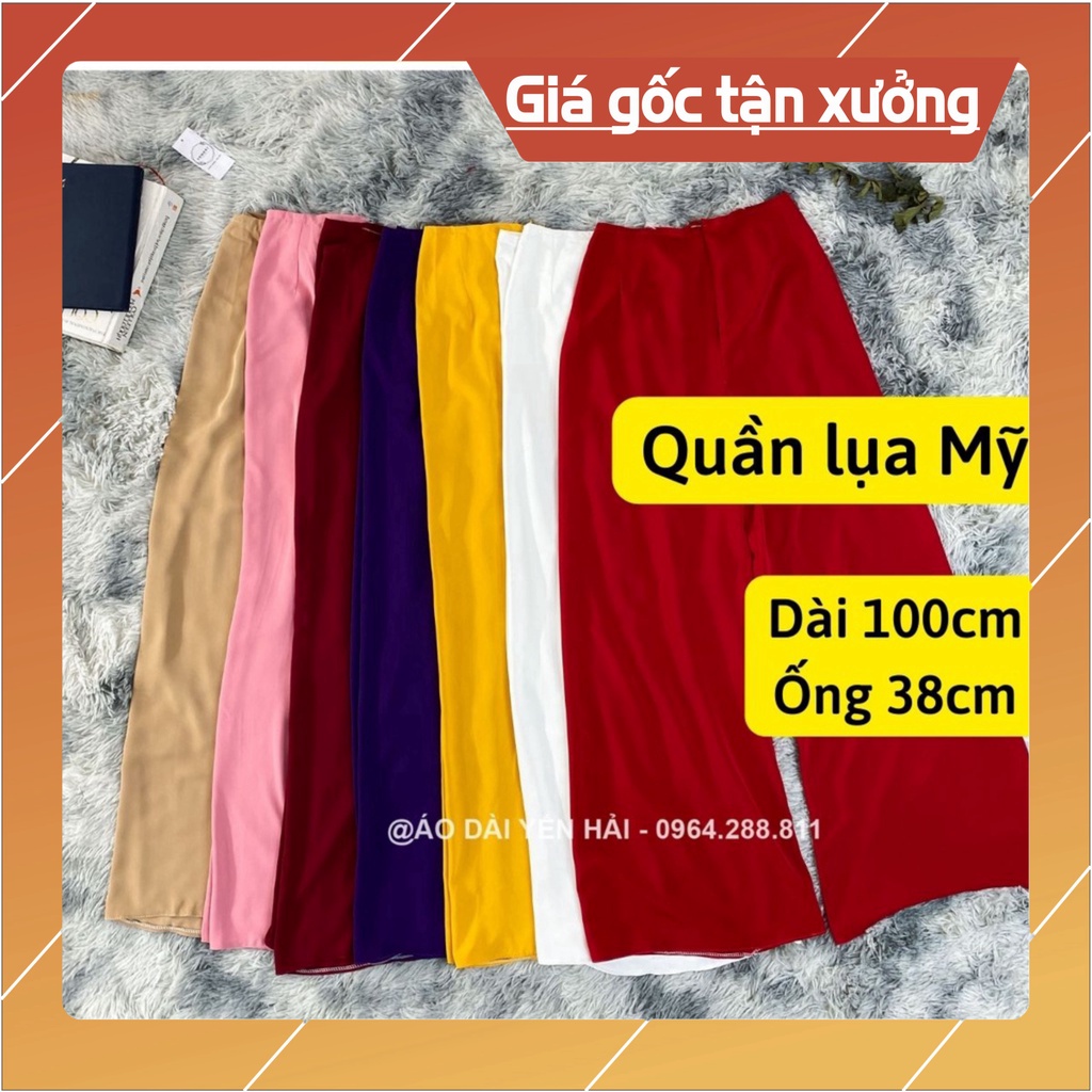 [Ảnh thật} Quần lụa Thái Tuấn cao cấp mềm mịn mặc với áo dài cách tân truyền thống