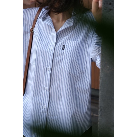 Áo Sơ Mi Dài Sọc Overshirt Délice