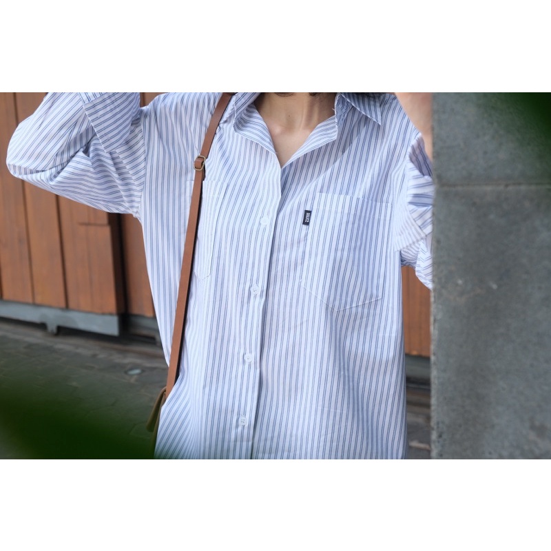 Áo Sơ Mi Dài Sọc Overshirt Délice