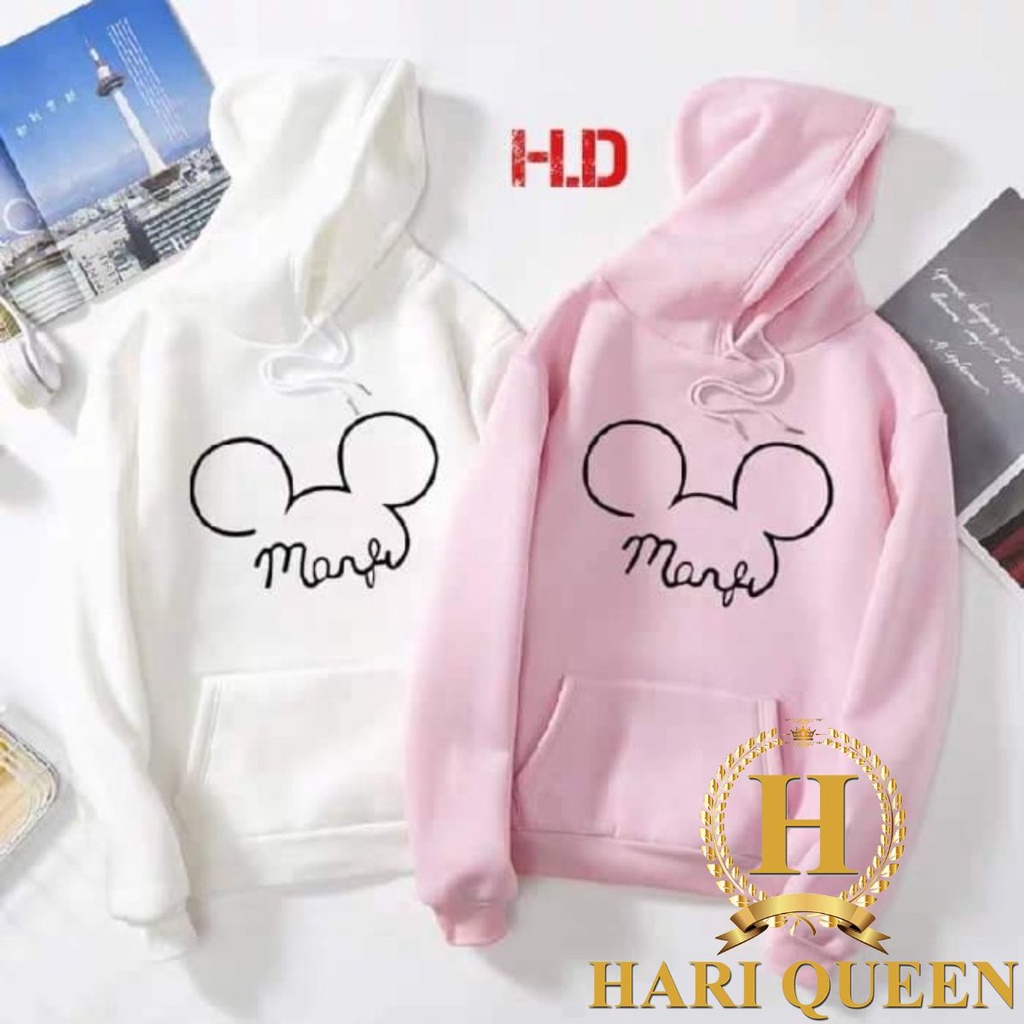 Áo hoodie tai Mickey chữ HDA0919