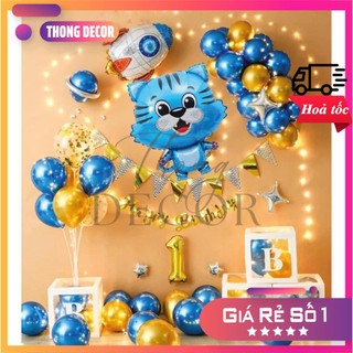 Set bong bóng bay con hổ cho bé trai, bé gái tuổi hổ có đèn LED trang trí tiệc sinh nhật