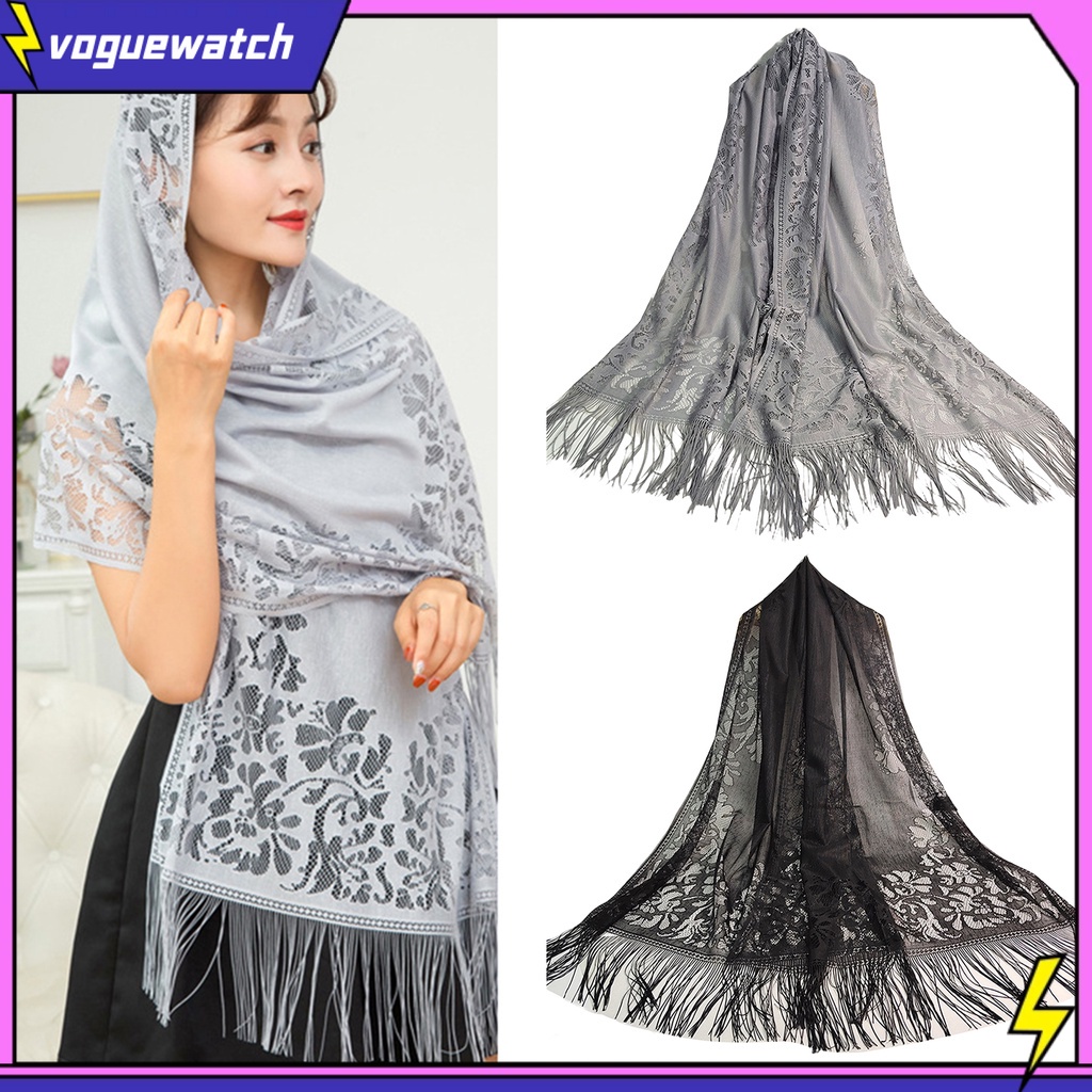 Khăn Choàng Ren Thêu Hoa Chống Gió Phụ Kiện Cho Cô Dâu