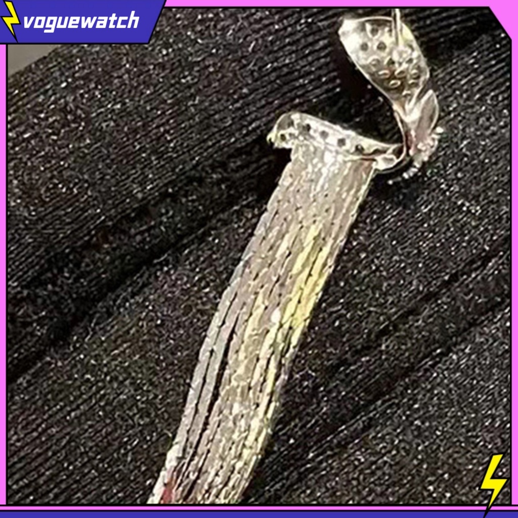 Bông Tai Dáng Dài Phối Tua Rua Lấp Lánh Phong Cách Nhật Hàn Thời Trang Cho Nữ