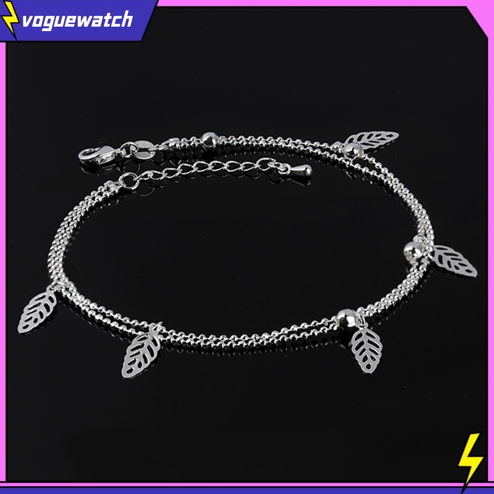 Lắc Chân Hai Lớp Mặt Hình Ngôi Sao / Chiếc Lá Thời Trang Cho Nữ