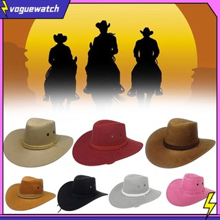 <Vogue> Men Summer Travel Sun Visor Wide Brim Casual Horse Riding Western Cowboy Hat Cap