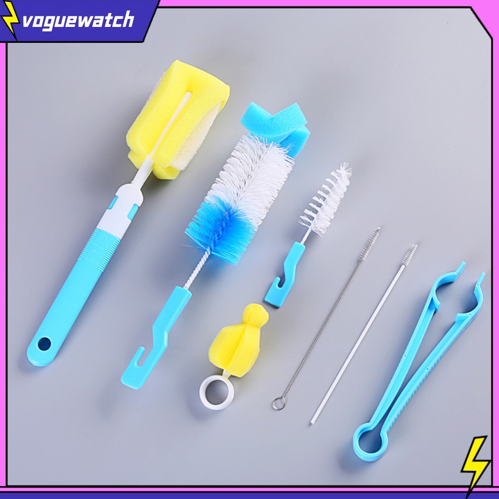 Bộ 7 dụng cụ để chà rửa bình sữa cho trẻ em