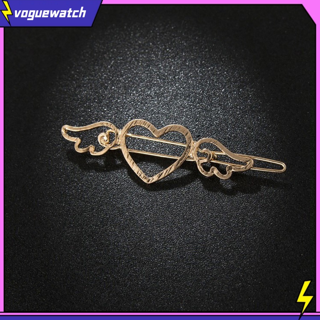 Kẹp tóc kim loại hình cánh thiên thần phong cách vintage