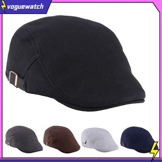 <Vogue> Mũ bê rê màu đơn sắc sang trọng cho nam và nữ