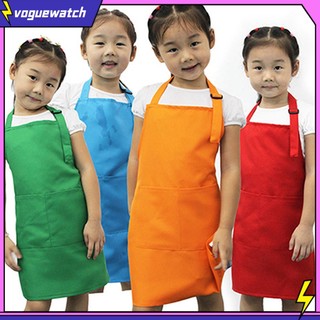 <Vogue> Tạp dề nhỏ xinh nhiều màu trơn dùng cho trẻ em