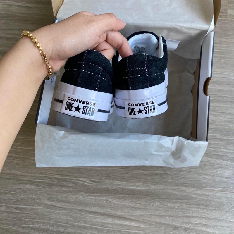 GIÀY CONVERS ONE STAR BLACK BASIC DA LỘN