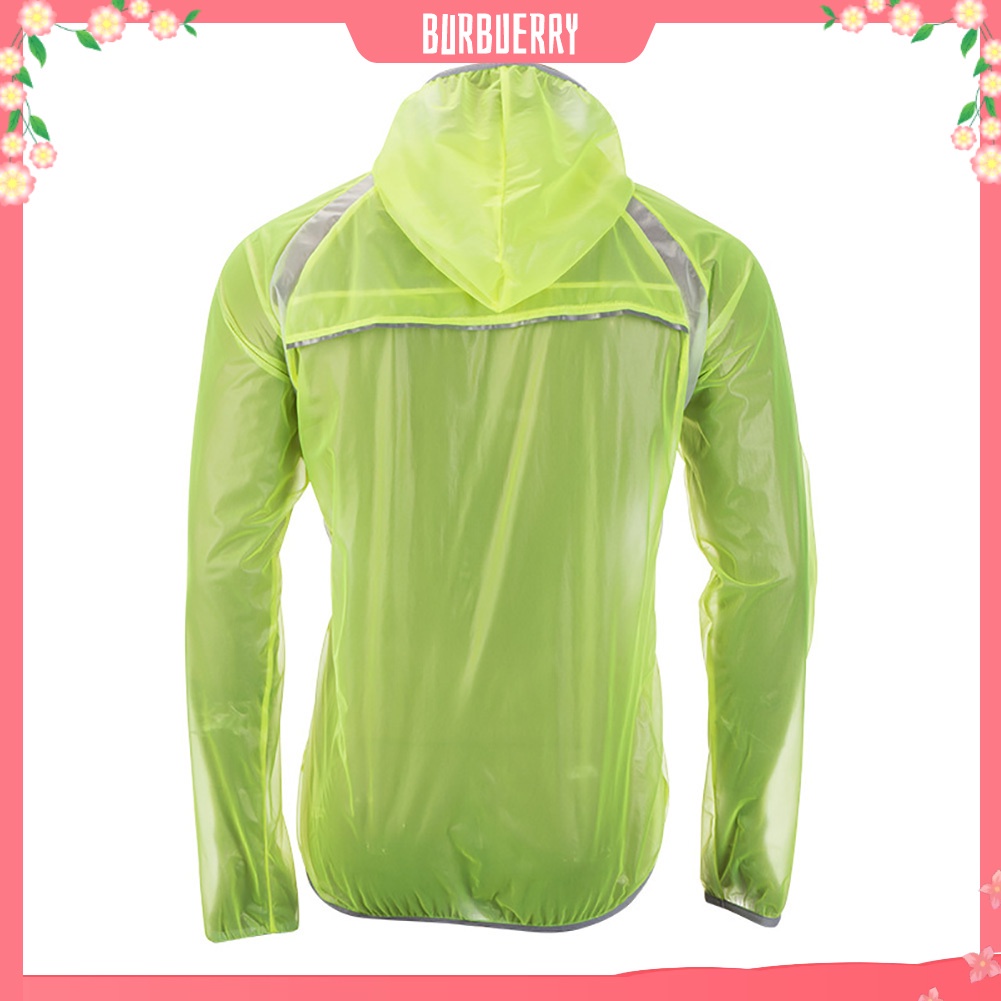 Áo Mưa Siêu Mỏng Thoáng Khí Có Dây Kéo Phản Quang Dành Cho Unisex