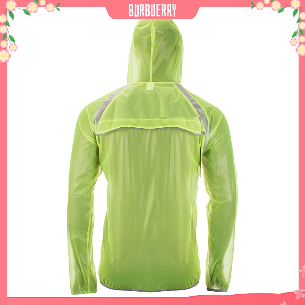 Áo Mưa Siêu Mỏng Thoáng Khí Có Dây Kéo Phản Quang Dành Cho Unisex