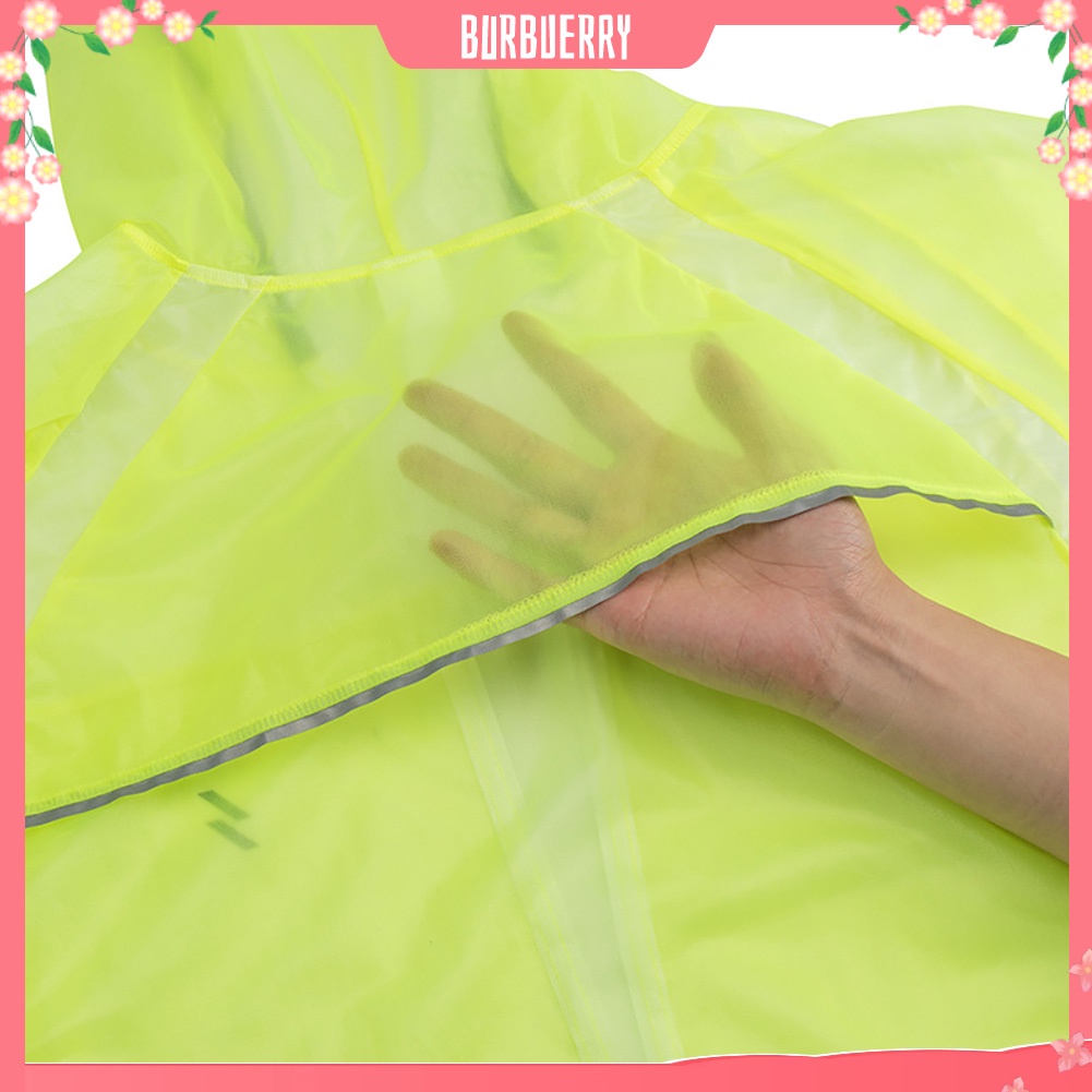 Áo Mưa Siêu Mỏng Thoáng Khí Có Dây Kéo Phản Quang Dành Cho Unisex