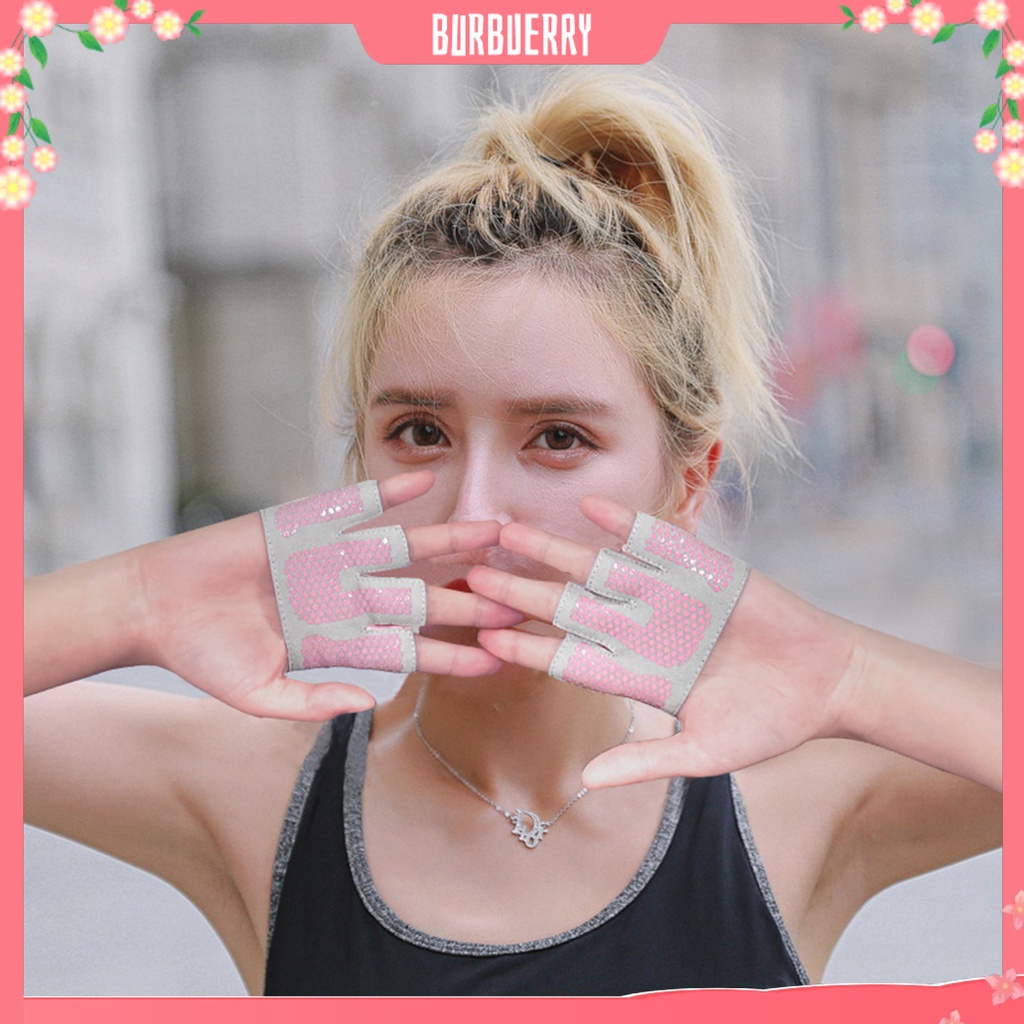 Găng Tay Tập Yoga Hở Ngón Kết Cấu Mềm Mại Thoải Mái Chống Trượt Cho Nữ