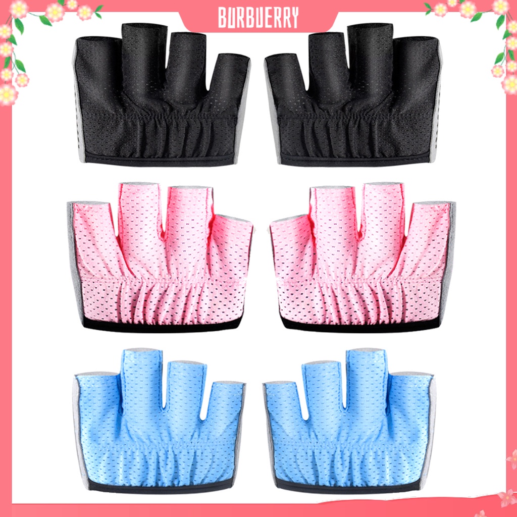 Găng Tay Tập Yoga Hở Ngón Kết Cấu Mềm Mại Thoải Mái Chống Trượt Cho Nữ